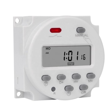 Timer digital, SINOTIMER interval de 1 secunda, 5V temporizator LCD digital programabil saptamanal 7 zile, CN101S-5v