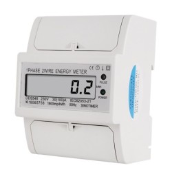 Contor monofazat de energie electrica, Sinotimer, 230V AC 50Hz, 30(100)A, ecran digital LED, DDS548