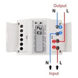 Contor monofazat de energie electrica, Sinotimer, 230V AC 50Hz, 30(100)A, ecran digital LED, DDS548