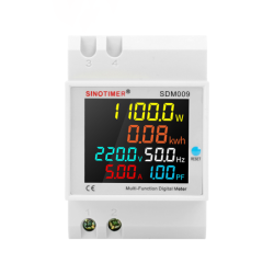 Contor monofazat de energie electrica, Sinotimer, 40-300V, 100A, display led, functie resetare, iluminat, SDM009-220