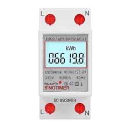 Contor monofazat de energie electrica, Sinotimer, 230V digital LED iluminat, DDS6619-008