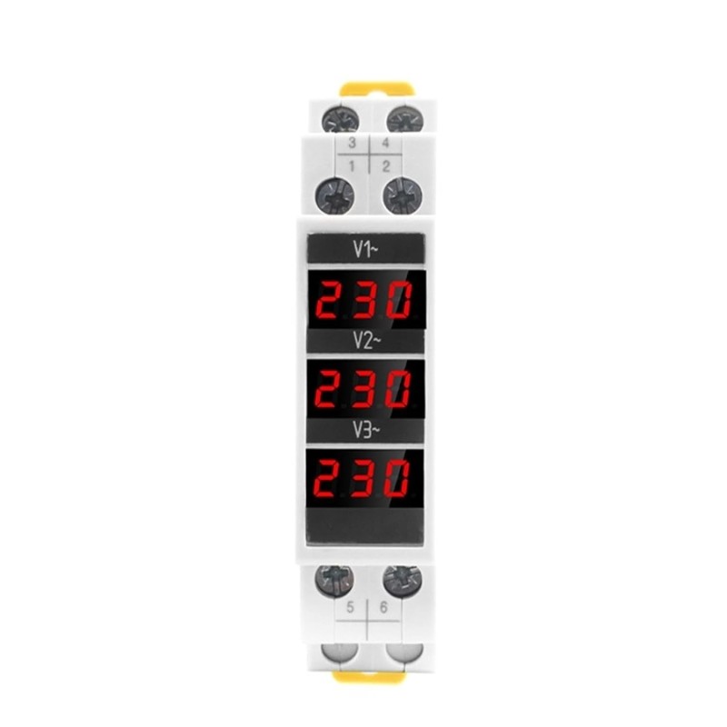 Voltmetru Sinotimer, trifazic masoara voltajul AC 80-500V, SDM010