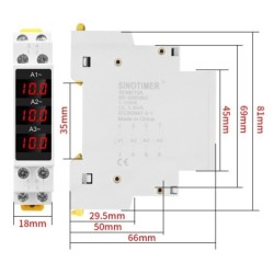 Ampermetru Sinotimer, trifazic, masoara curentul 3P, SDM010A