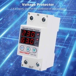 Releu digital de protectie tensiune, Sinotimer, reglabil intr 1- 63A, , ecran digital LED, SVP-916-63A