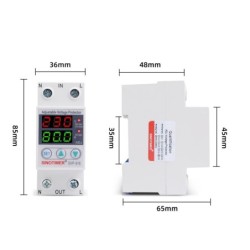 Releu monofazic digital de protectie tensiune,Sinotimer, 1-40A, ecran dublu digital LED, SVP-916-40A