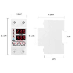 Releu siguranta digitala de protectie tensiune, Sinotimer, 63A, SVP-918-63A, ecran dublu LED, recuperare automata