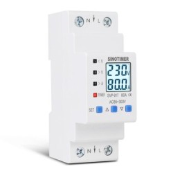 Releu siguranta digitala protectie tensiune,Sinotimer, intre 1- 80A programabil ,ecran LED, arata consum kWh, SVP-917-80A