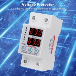 Releu siguranta digitala de protectie tensiune, Sinotimer, 63A, ecran LED, recuperare automata, SVP-63A