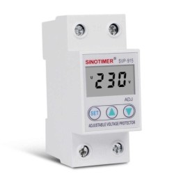 Releu siguranta digitala de protectie tensiune, Sinotimer, 40A, SVP-915, ecran LED, recuperare automata, SVP-915-40A