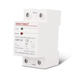 Releu Sinotimer, siguranta digitala de protectie tensiune, Sinotimer, 5A, SAP-32, recuperare automata