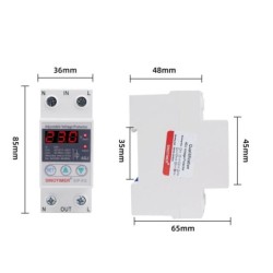 Releu siguranta digitala de protectie tensiune, Sinotimer, 80A, SVP-912, ecran digital LED, recuperare automata, SVP-912-80A