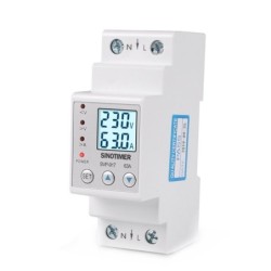 Releu siguranta digitala protectie tensiune, Sinotimer, intre 1- 63A programabil ,ecran LED, arata consum kWh, SVP-917-63A