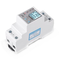 Releu siguranta digitala protectie tensiune, Sinotimer, intre 1- 63A programabil ,ecran LED, arata consum kWh, SVP-917-63A