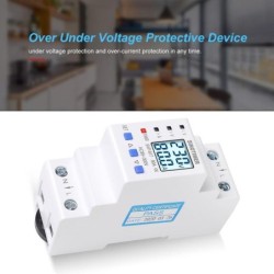 Releu siguranta digitala protectie tensiune, Sinotimer, intre 1- 63A programabil ,ecran LED, arata consum kWh, SVP-917-63A
