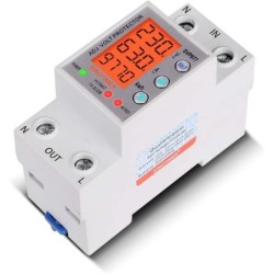 Releu siguranta digitala de protectie tensiune, Sinotimer, programabil intre 1-80A, 220V, recuperare automata, SVP-977