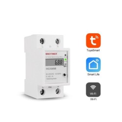 Comutator monofazat SINOTIMER WDS688 5-60A 230V Smart WiFi Control din aplicatia telefon mobil multifunctional