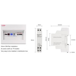 Comutator WIFI temporizat , Sinotimer, digital monofazat de la distanta SINOTIMER TM608 AC 110V 220V 16A 18mm
